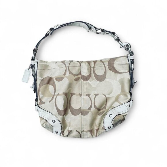 Coach Carly Signature Optic Shoulder Bag - Picture 1 of 8